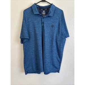 Hurley Golf Polo Shirt Men Size XL Blue Performance Polyester Blend Stretch